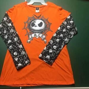 Nightmare Before Christmas Jack Skellington Long Sleeve - Juniors Small